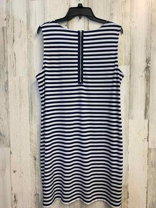 ALFANI Dresses and Skirts Size L NAVY/WHT Stripe SLEEVELESS Dress