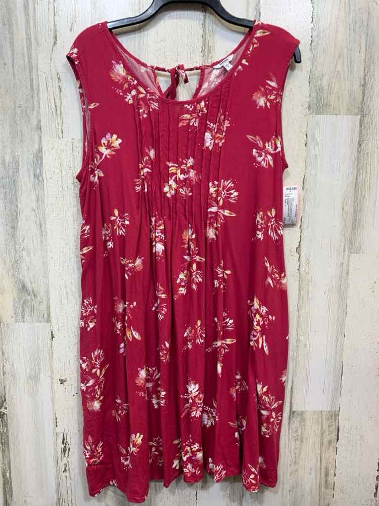PRE-OWNED SONOMA Dresses and Skirts Size L FUSH/YELLOW/WHITE Floral Shirt/SLEEVE
