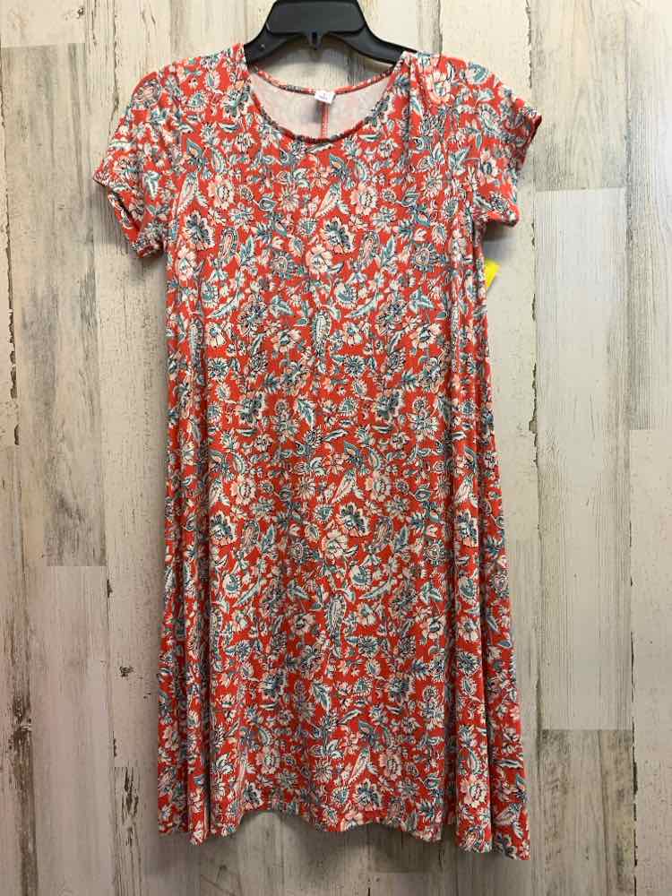 PRE-OWNED OLD NAVY Dresses and Skirts Size S ORANGE/WHITE/AQUA Floral Dress/FLOR