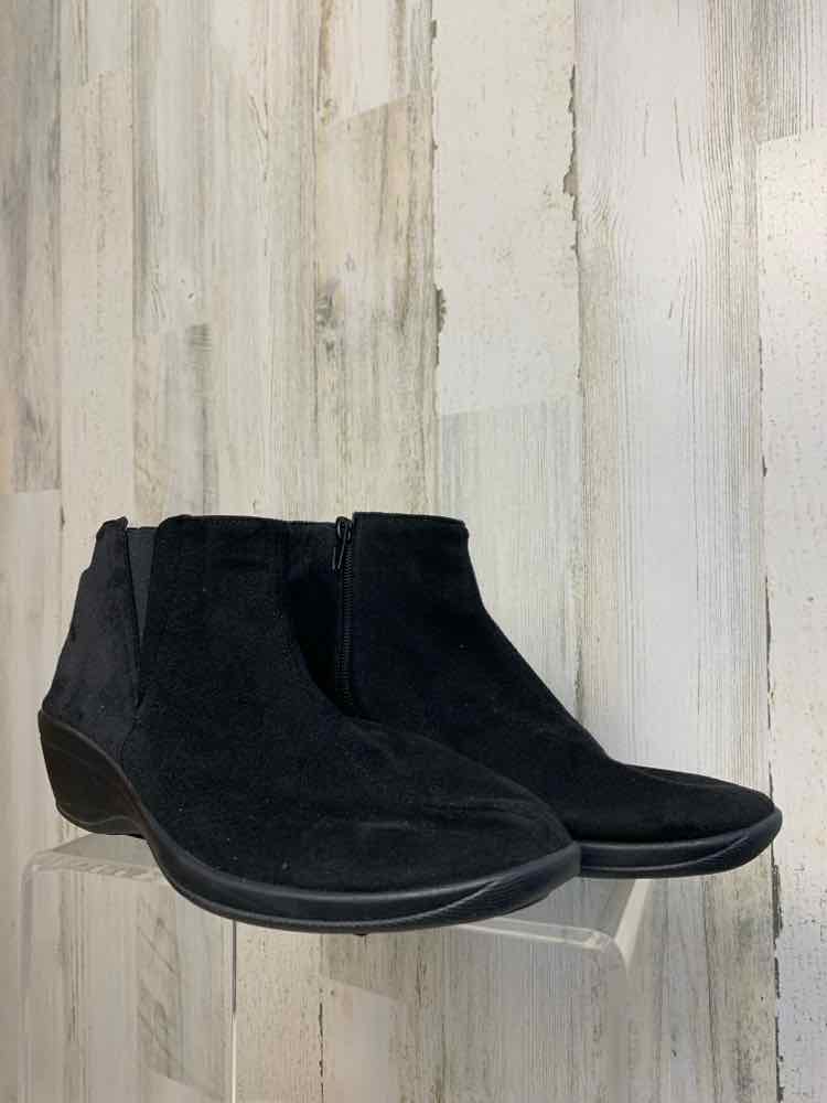 PRE-OWNED ARCOPEDICO SHOES 8 BLK Shoes/SUEDE WEDGE/ANKLE BOOTS