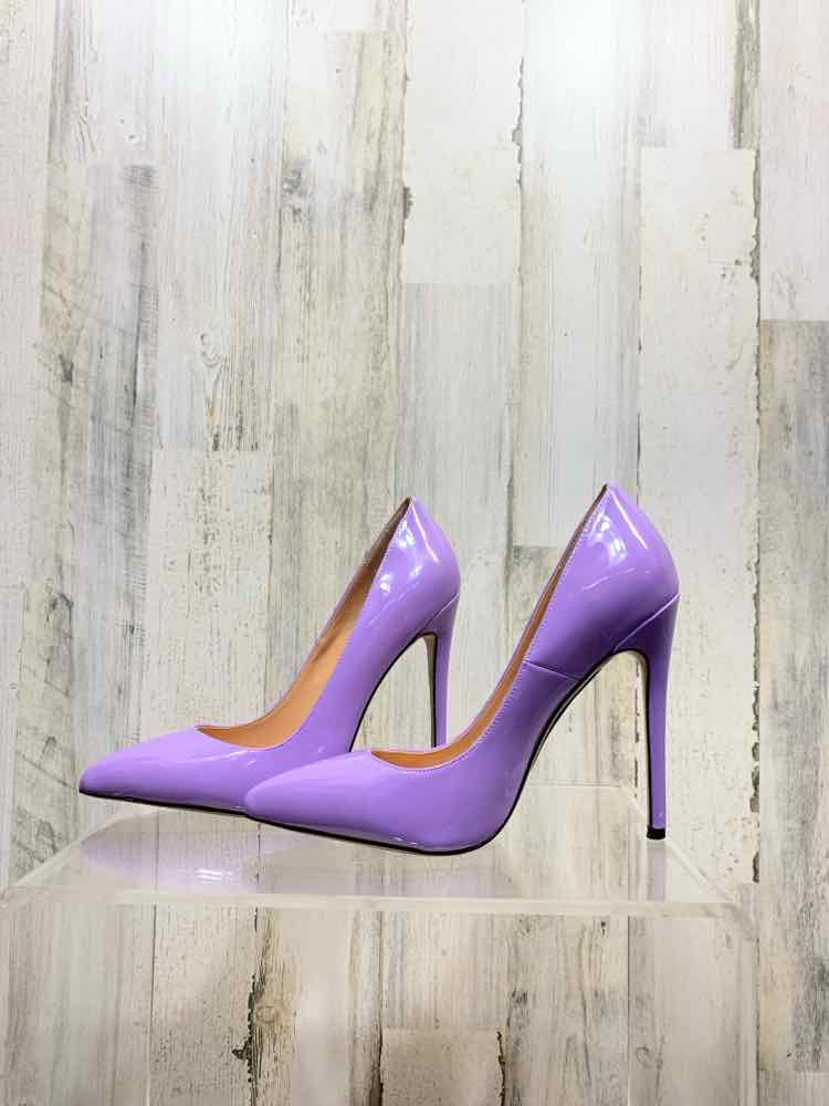 PRE-OWNED WAYDERNS SHOES Shoe Size 7 Lavender Solid POINTED TOE Stiletto/LAVENDE