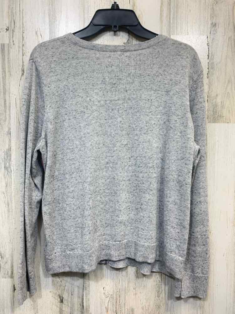 PRE-OWNED CROFT & BARROW Tops Size XL GRAY/BLACK SPECKS BUTTON UP Sweater/GAY/BL