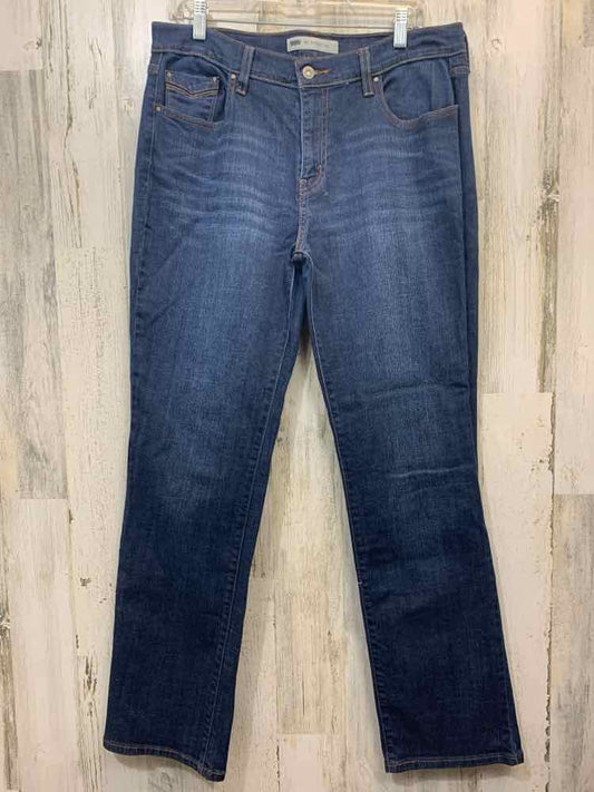 Size 12 Levi Strauss & Co BOTTOMS DARK BLUE Denim STRAIGHT Jeans