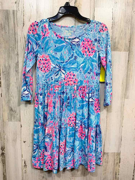 PRE-OWNED LILLY PULITZER/VIBRANT SWING STYLE 3/4 SLEEVE W/ TROPICAL PRINT