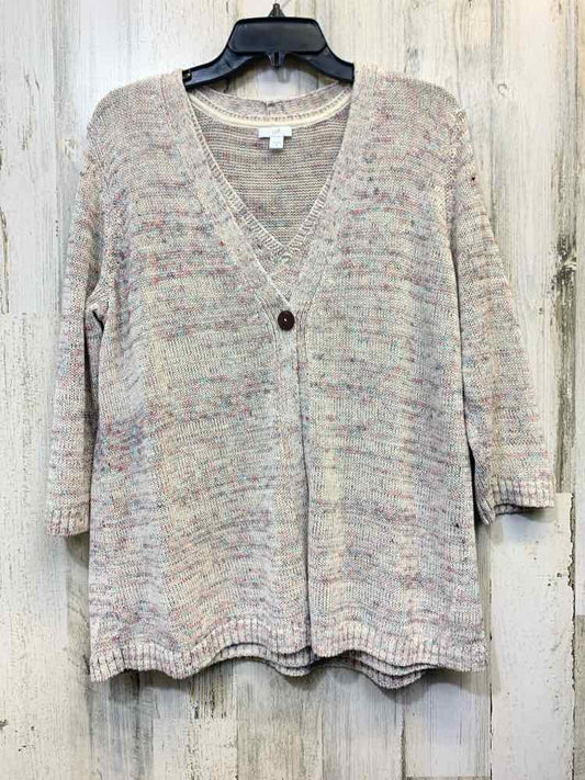 J JILL Tops Size M HEATHER PASTEL CARDIGAN 2 PC SET