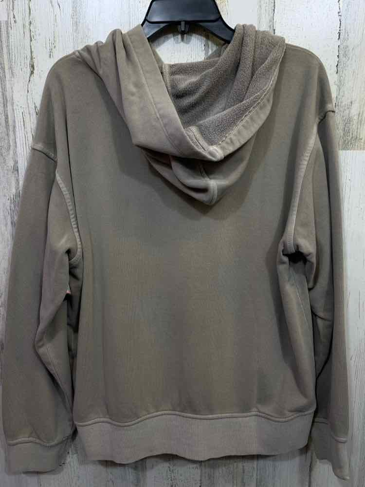NWT ZENANA Size L Tops TAUPE LONG SLEEVES HOODED SWEATSHIRT