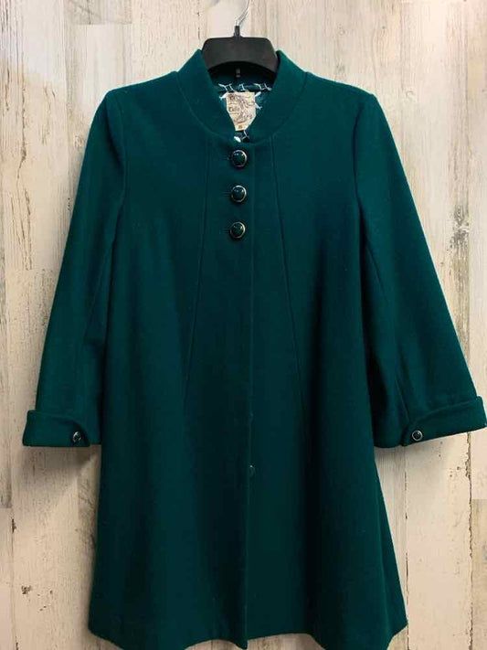 PRE-OWNED TULLE JACKETS / COATS Size S Green LONG SLEEVES Coat/KNEE LENGTH