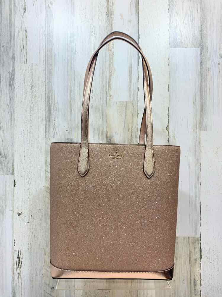 GOLD KATE SPADE GLITTER TINSEL TOTE