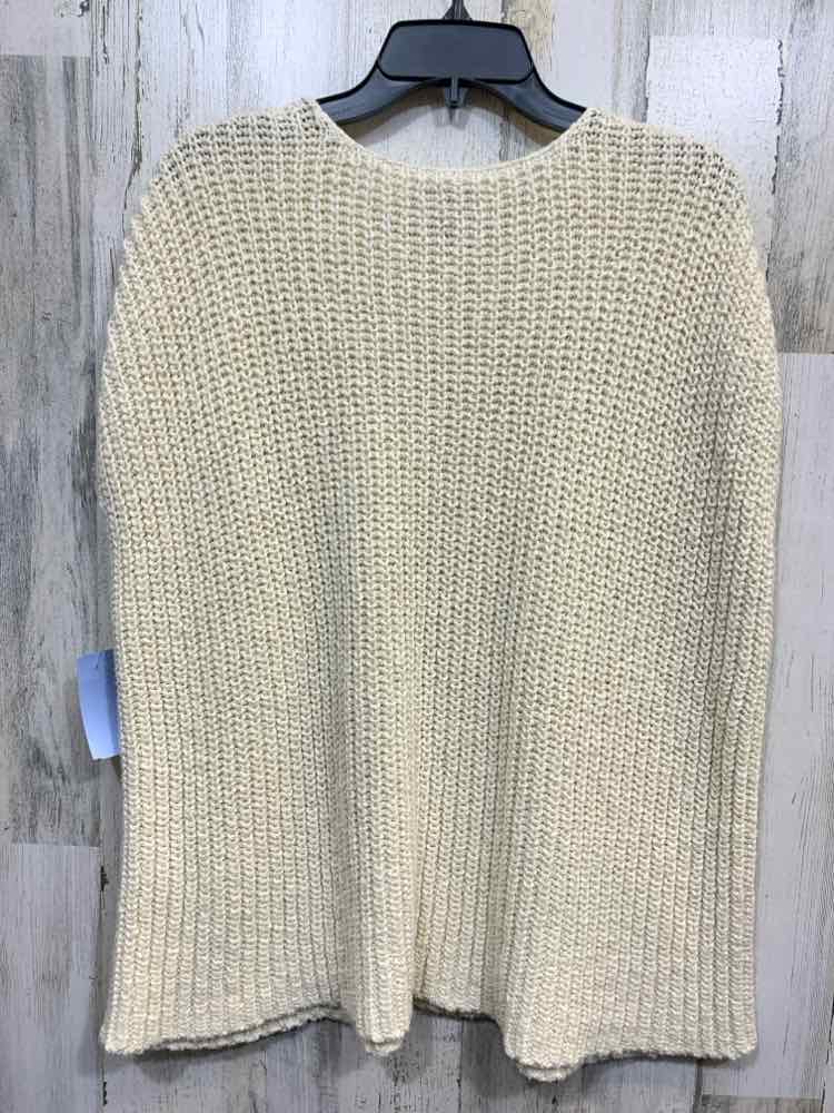 PRE-OWNED EILEEN FISHER Size XL Tops Cream Knit SLEEVELESS SWEATER