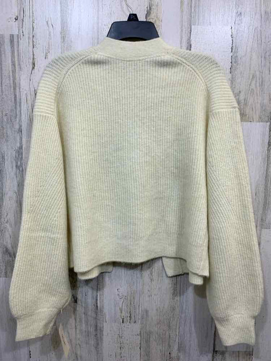 NWT ON 34TH Size S Tops Cream RIBBED LONG SLEEVE OPEN FRONT CARDIGAN