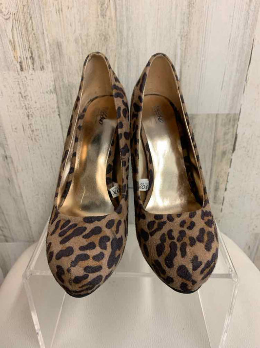 MOSSIMO SHOES 6.5 TAN/BRN LEOPARD PLATFORM Shoes