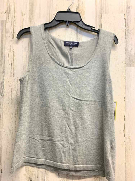 PRE-OWNED JONES NEW YORK Size PL Gray Solid Tank Top