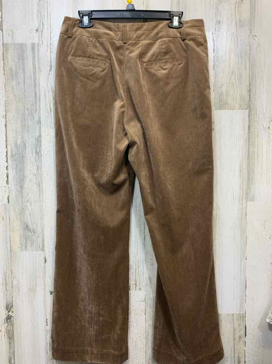PRE-OWNED Size P12 COLDWATER CREEK BOTTOMS Brown Velvet Solid PANTS Pants/BROWN