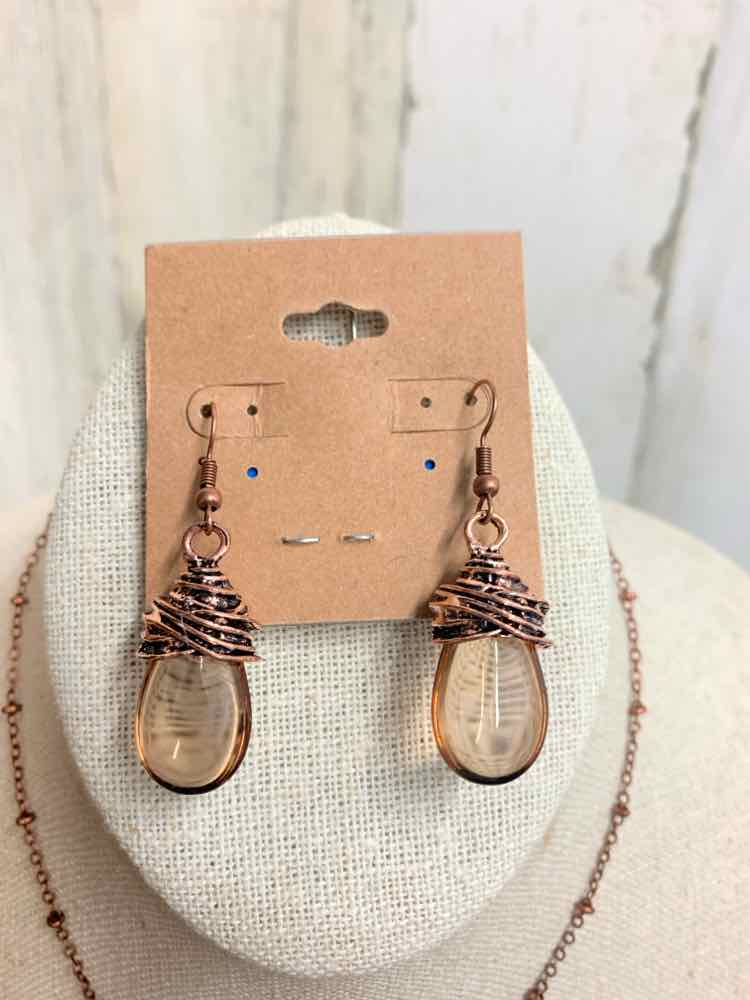 Jewelry Set/TEARDROP EARRINGS/NECKLACE SET