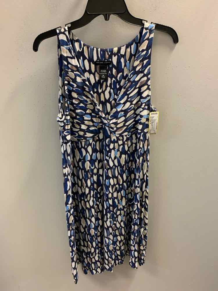 NEW YORK & CO Dresses and Skirts Size M BLU/BRN/TAN LEOPARD Dress