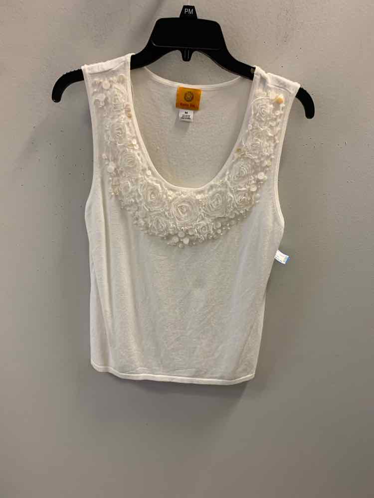 RUBY RD Tops Size M White Floral TOP