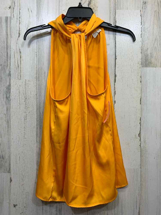 PRE-OWNED JOIE Tops Size M/L Yellow Solid HALTER Blouse
