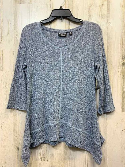 ONQUE CASUALS Tops Size S HEATHER BLUE 3/4 LENGTH Sweater