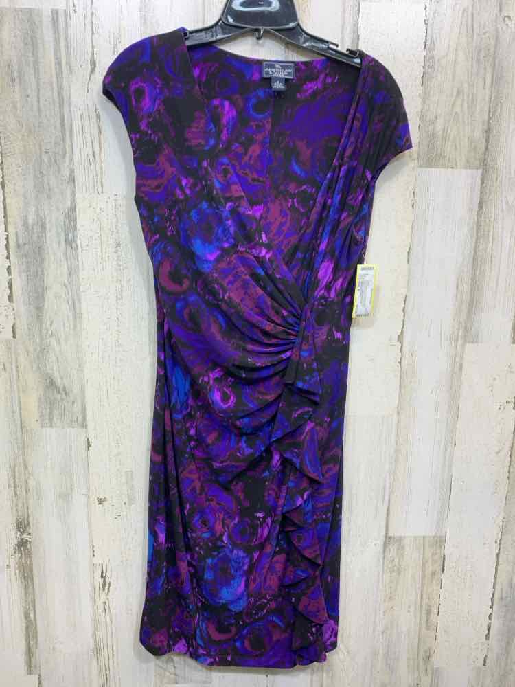PRE-OWNED AMERICAN LIVING Dresses and Skirts Size 8 BLK/PUR EAGLE Dress