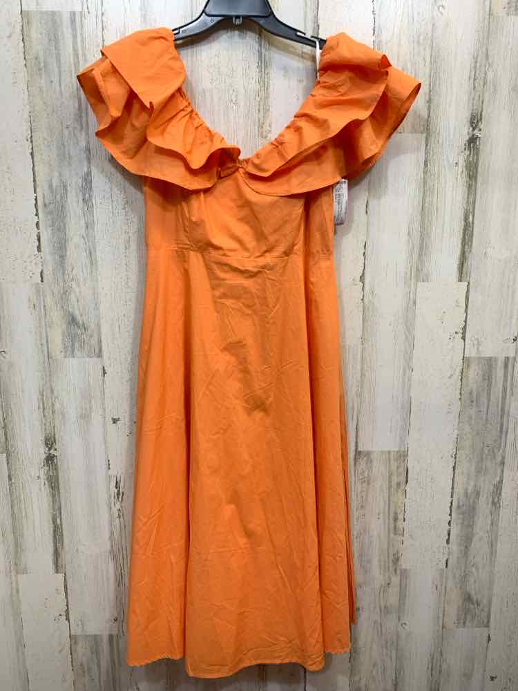 NWT PETAL & PUP Dresses and Skirts Size L NEON ORANGE Solid Dress