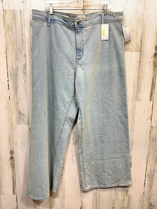 NWT Size 16 UNIVERSAL THREADS BOTTOMS LIGHT BLU WIDE LEG Pants/LIGHT BLUE WASH W