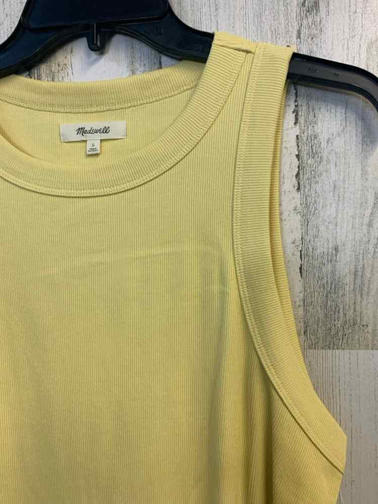 MADEWELL Tops Size L Yellow RIBBED TANK TOP TOP