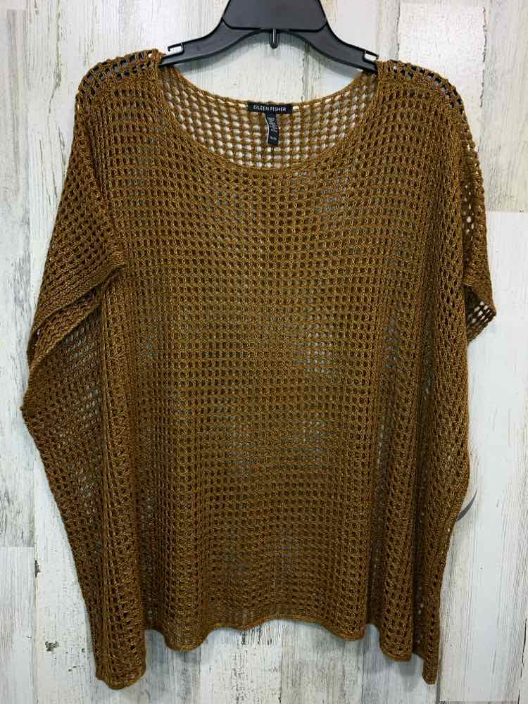 PRE-OWNED EILEEN BROWN OPEN-KNIT TUNIC SWEATER