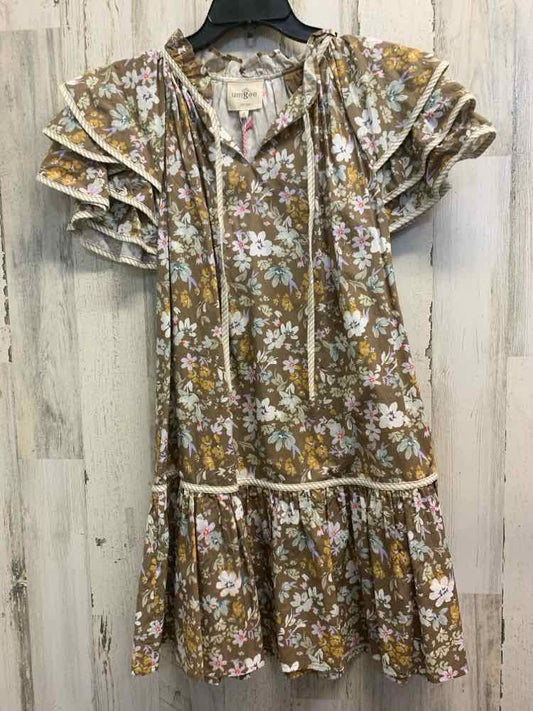 NWT UMGEE Dresses and Skirts Size S BROWN/YELLOW/WHITE/RED Floral MINI Dress/FLO