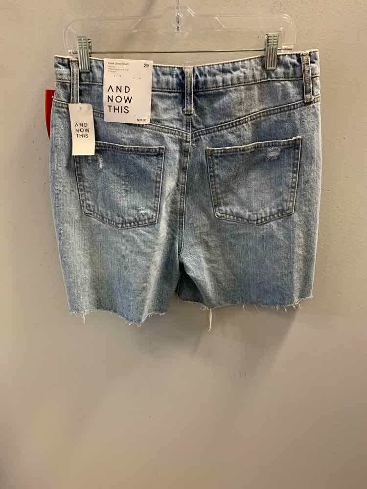 NWT Size 29 AND NOW THIS BOTTOMS LT BLUE Denim SHORT Shorts