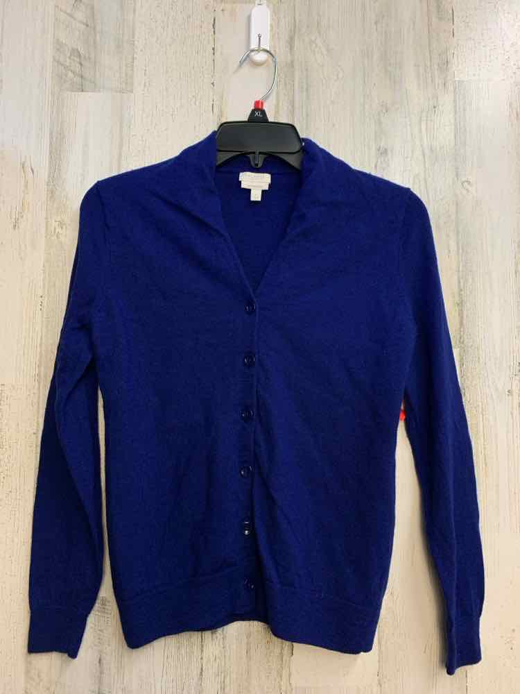 PRE-OWNED TALBOTS Tops Size P Royal Blue LONG SLEEVES TOP/BUTTON UP CARDIGAN