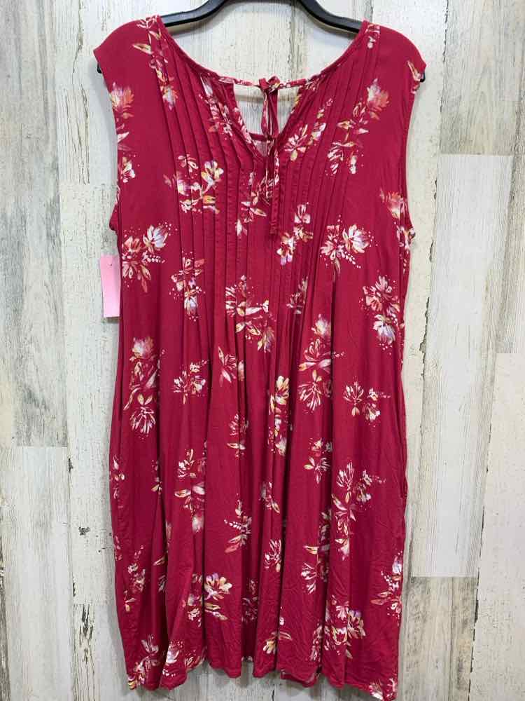 PRE-OWNED SONOMA Dresses and Skirts Size L FUSH/YELLOW/WHITE Floral Shirt/SLEEVE