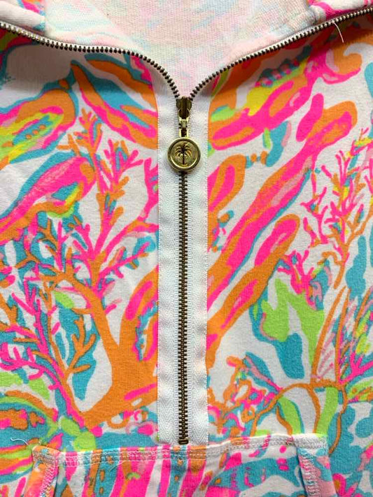 PRE-OWNED LILLY PULITZER JACKETS / COATS Size XS NEON COLORS CORAL REEF Jacket/C