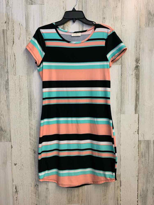 BOBBIE BROOKS Dresses and Skirts Size S MINT/BLK/PEACH/WHT Stripe Dress