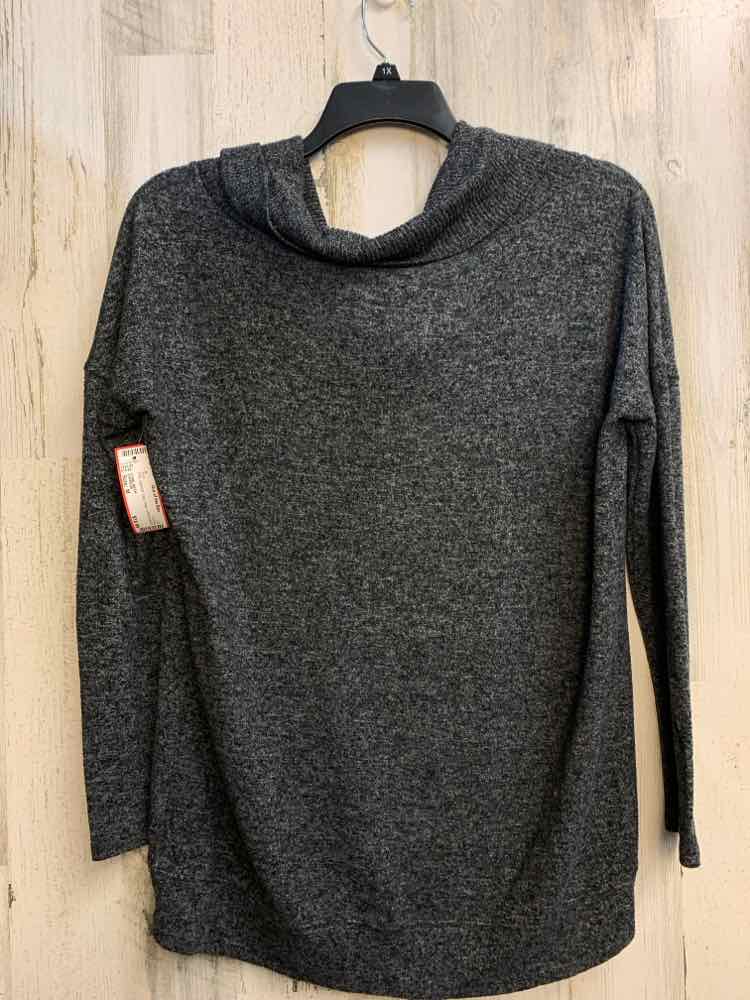 PRE-OWNED EXPRESS Tops Size M Gray LONGSLEEVE TOP/COWL NECK