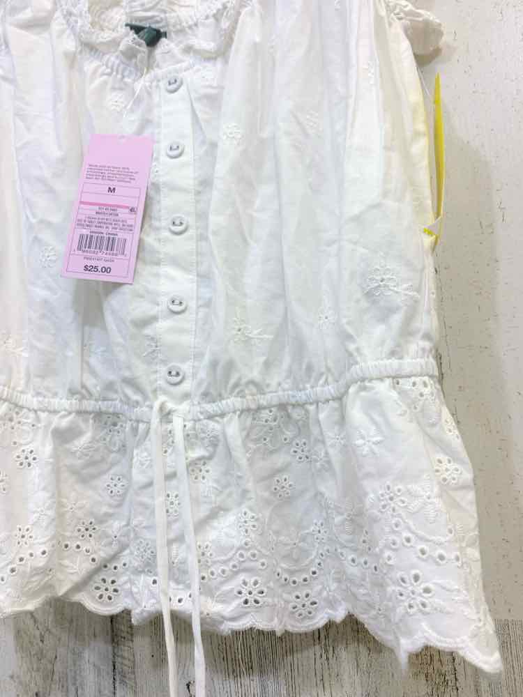 NWT WILD FABLE Tops Size M White Eyelet Blouse
