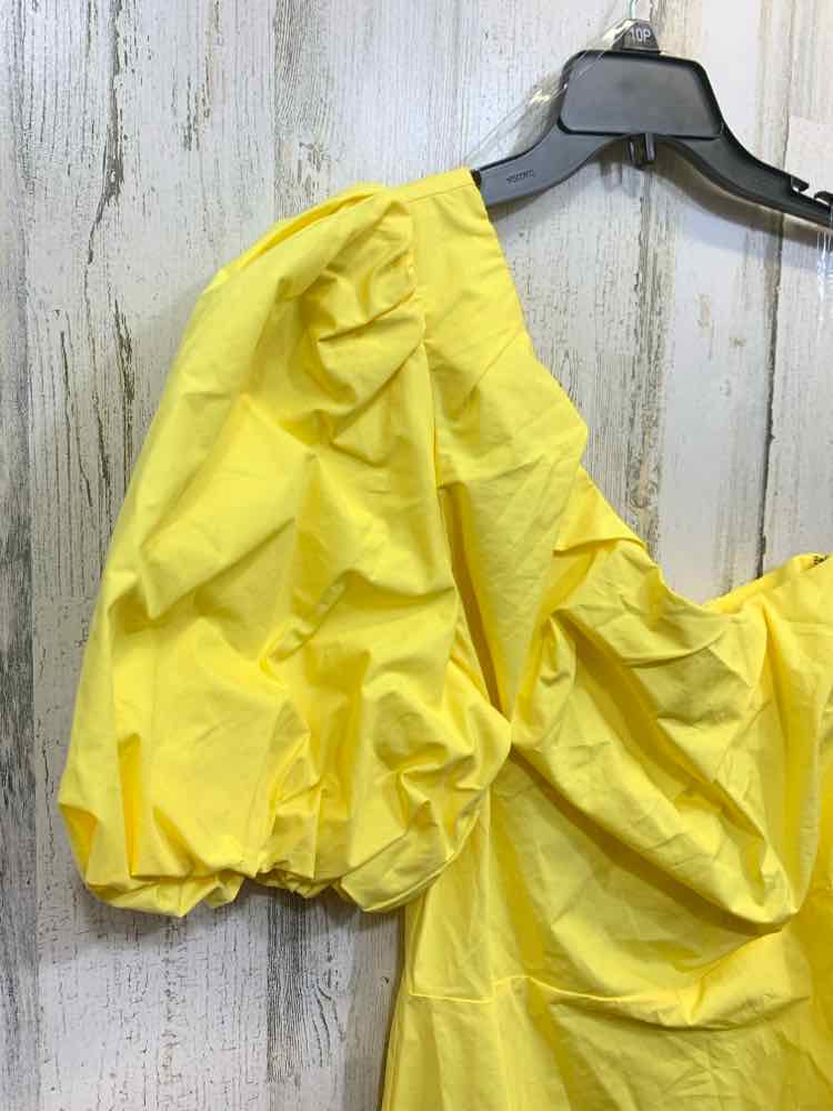 NWT A NEW DAY Dresses and Skirts Size 8 BRIGHT YELLOW Solid ONE SHOULDER Dress/O
