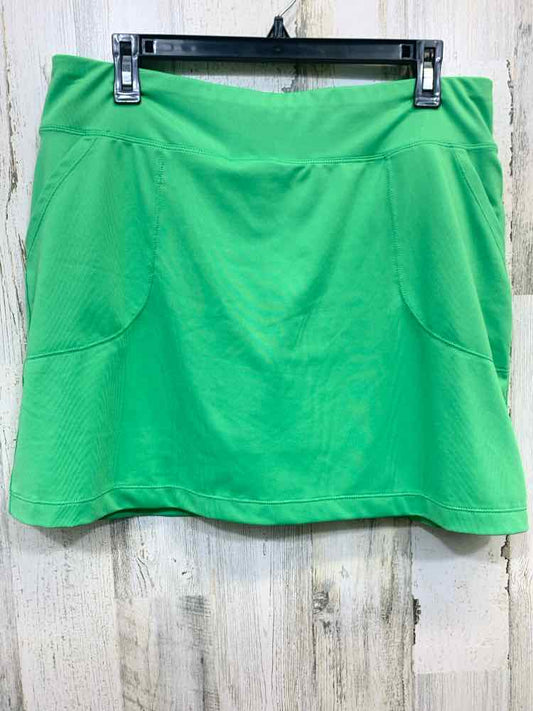 PRE-OWNED MAGGIE LANE BOTTOMS L Lime Green SKORT Activewear Bottom/FRONT POCKETS