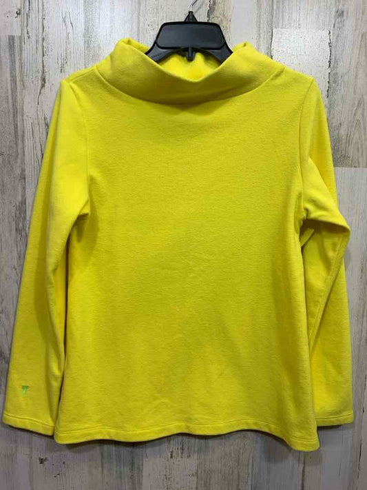 PRE-OWNED DUDLEY STEPHENS Tops Size S Yellow Solid HIGH NECK TOP/YELLOW HIGH NEC