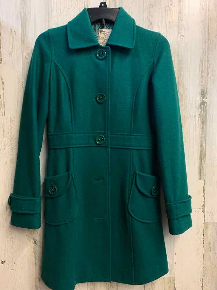 PRE-OWNED TULLE JACKETS / COATS Size S Green LONG Coat/KNEE LENGTH