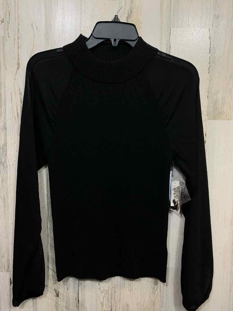 NWT BAR lll Size S Tops Black MOCK NECK RIB KNIT LONG SLEEVE SWEATER