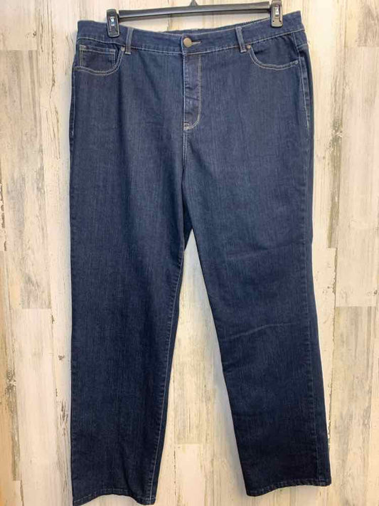 Size 22 AVENUE PLUS SIZES DARK BLUE Denim STRAIGHT Jeans