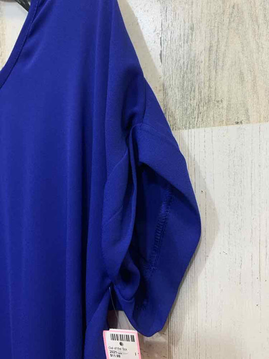 PRE-OWNED PLEIONE Tops Size M Royal Blue SHORT SLEEVES Blouse