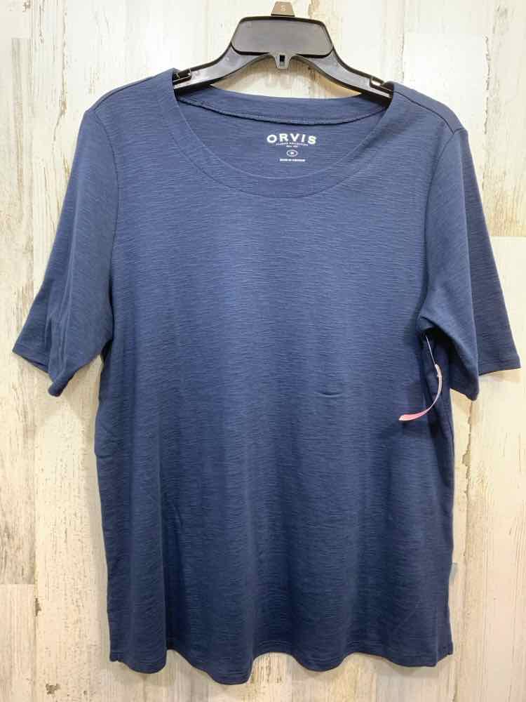 PRE-OWNED ORVIS Tops Size M Navy Solid 3/4 SLEEVE Shirt/NAVY 3/4 SLEEVE TOP