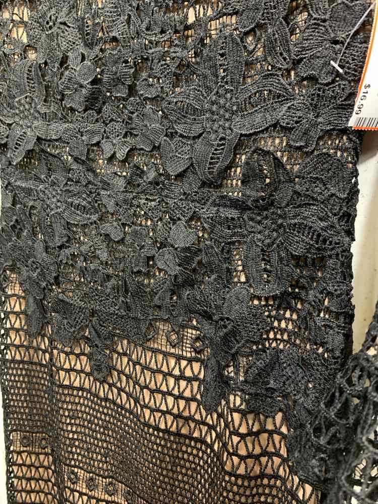 NWT POLYGRAM Dresses and Skirts Size S BLACK/NATURAL LONG SLEEVE Dress