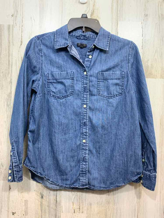 PRE-OWNED TALBOTS Tops Size M Denim BUTTON DOWN Shirt