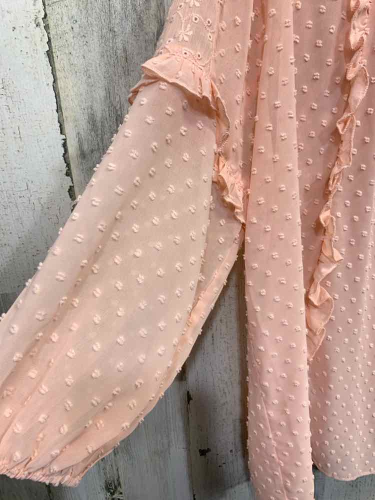 EST 1946 Tops Size 14/16 Peach 3/4 SLEEVE Shirt