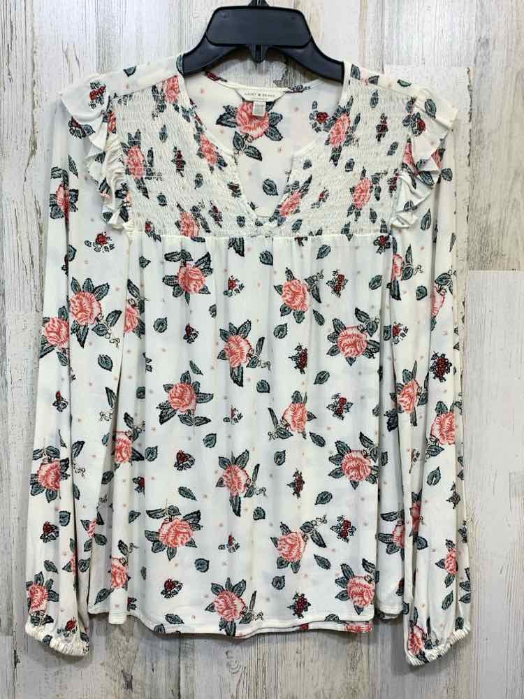LUCKY BRAND Tops Size XS OFF WHITE Floral LONGSLEEVE TOP
