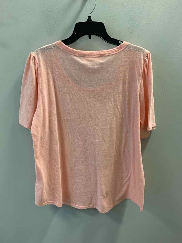 FRENCH LAUNDRY Tops Size XL Peach SHORT SLEEVES TOP