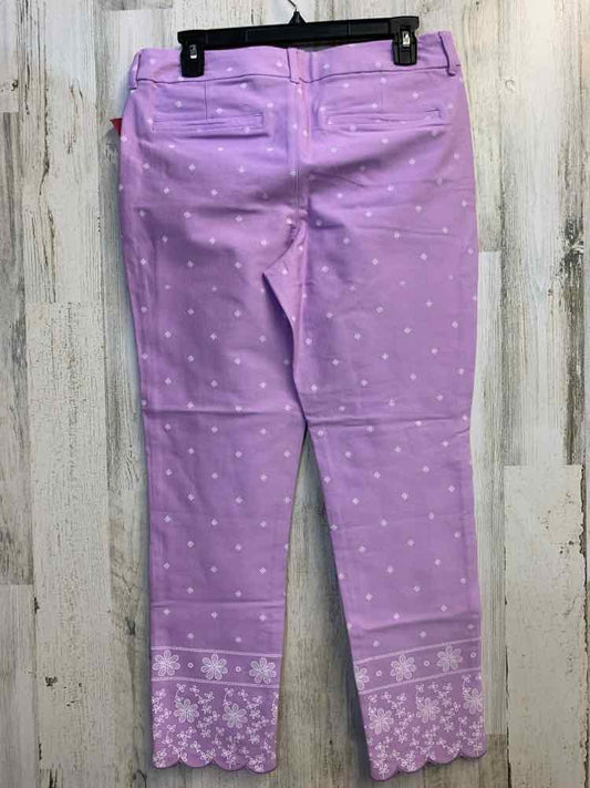 PRE-OWNED Size 10 OLD NAVY BOTTOMS LAVENDAR MINI/TINY FLOWERS PIXIE Pants/MINI F