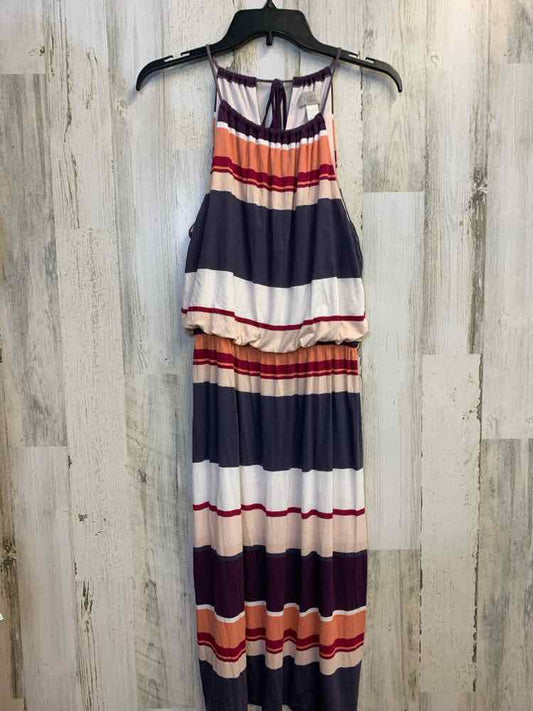 LOFT Dresses and Skirts Size S GRAY/PEACH/WHT/PUR Stripe HALTER Dress